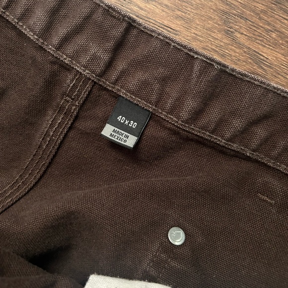 Carhart Double Knee Worn Brown Work Pants - Picture 2 of 7